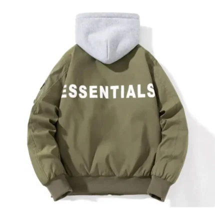 Essentials Baseball Men’s Green Jackets