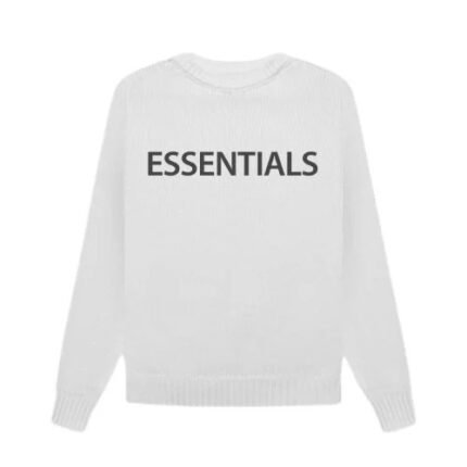 Essentials Overlapped White Sweatshirts